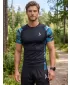 Hochwertiges Funktions-Kompressions-T-Shirt mit kurzen Ärmeln für Herren ALTISPORT VOJ/ALM038TR04 KEROSIN/SCHWARZ