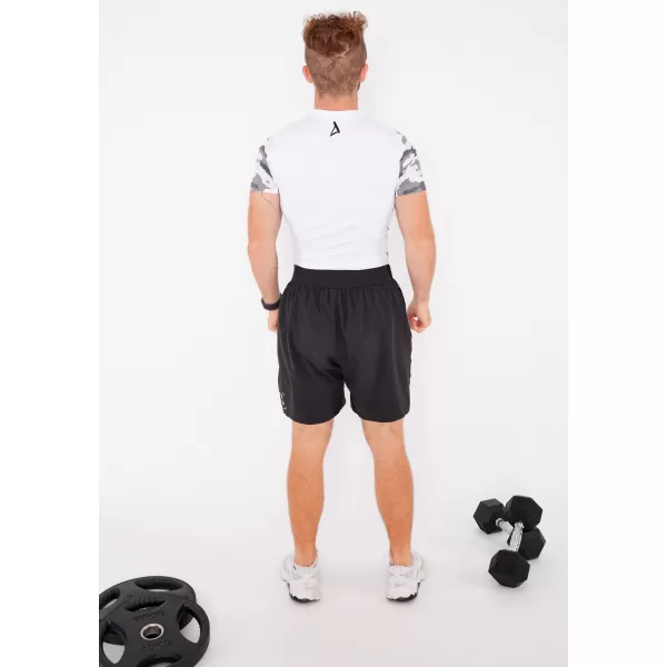 Hochwertiges Funktions-Kompressions-T-Shirt mit kurzen Ärmeln für Herren ALTISPORT VOJ/ALM038TR04 WEIß 