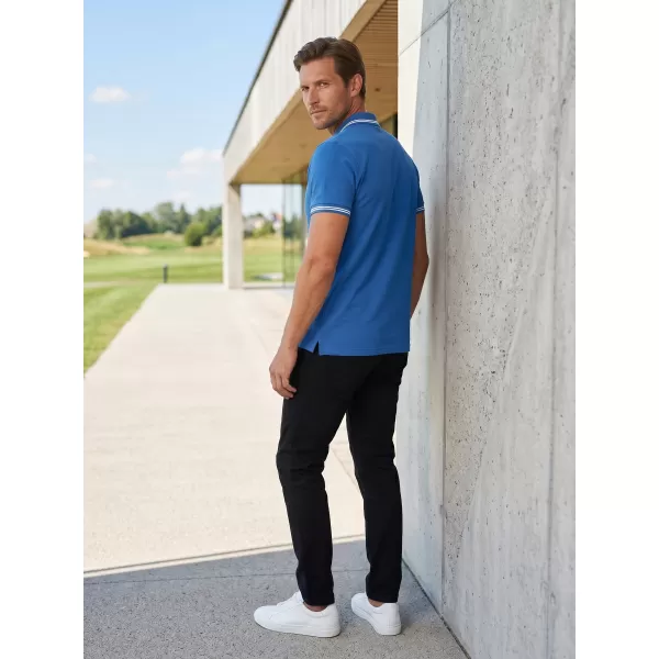  Herren-T-Shirt mit Kragen ALTISPORT NoPrint NP/ALM912 AZURBLAU 
