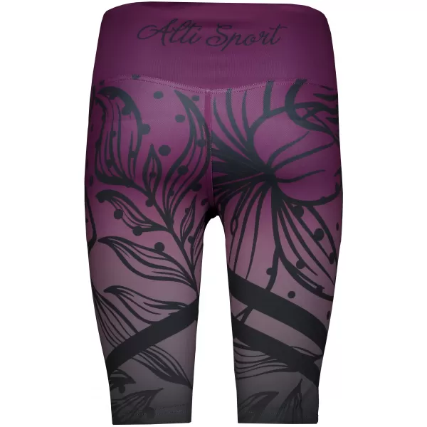  Hochwertige Damen-Funktionsleggings oberhalb des Knies ALTISPORT VOJ/ALW045LEG02 LILA/SCHWARZ 