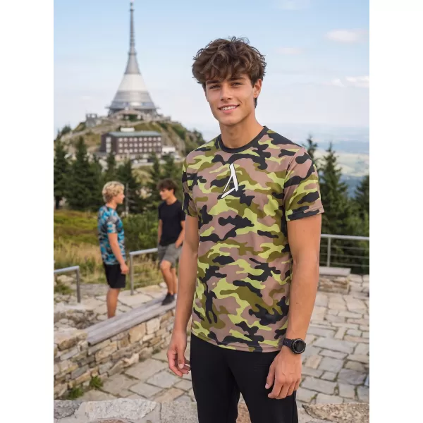  Funktionelles Premium-T-Shirt für Herren ALTISPORT VOJ/ALM038TR01 SCHWARZ UND GRÜN 