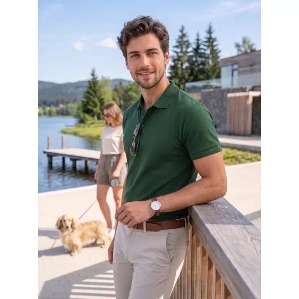  Herren-T-Shirt mit Kragen ALTISPORT NoPrint NP/ALM302 FLASCHENGRÜN 