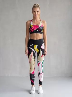 Lange Premium-Funktionsleggings für Damen ALTISPORT VOJ/ALW042LEG01 SCHWARZ