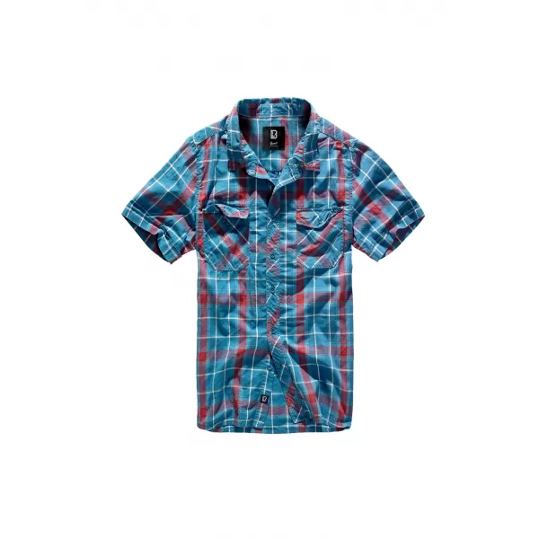  Hemd BRANDIT ROADSTAR BD4012 ROT/BLAU 