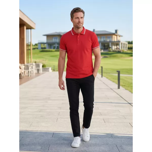  Herren-T-Shirt mit Kragen ALTISPORT NoPrint NP/ALM912 ROT 