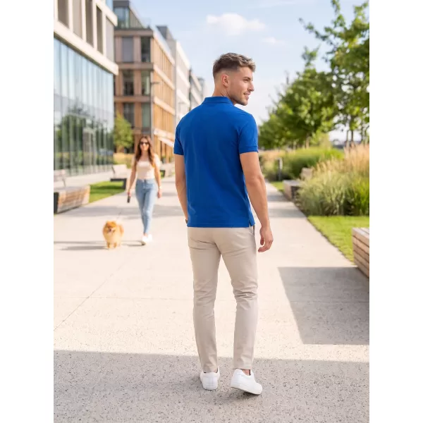  Herren-T-Shirt mit Kragen ALTISPORT NoPrint NP/ALM302 KÖNIGSBLAU 