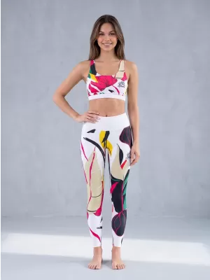 Lange Premium-Funktionsleggings für Damen ALTISPORT VOJ/ALW042LEG01 WEIß
