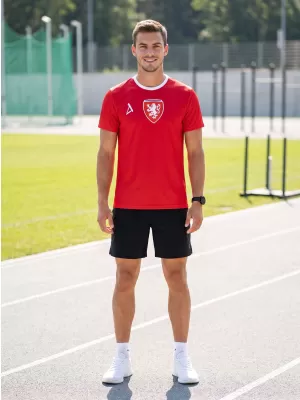 Funktionelles Premium-T-Shirt für Herren ALTISPORT VOJ/ALM040TR01 ROT