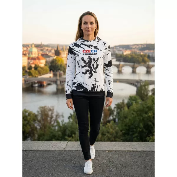  Hochwertiges Funktions-Sweatshirt für Damen ALTISPORT VOJ/ALW036MI01 ABSTRAKTION WEIß 