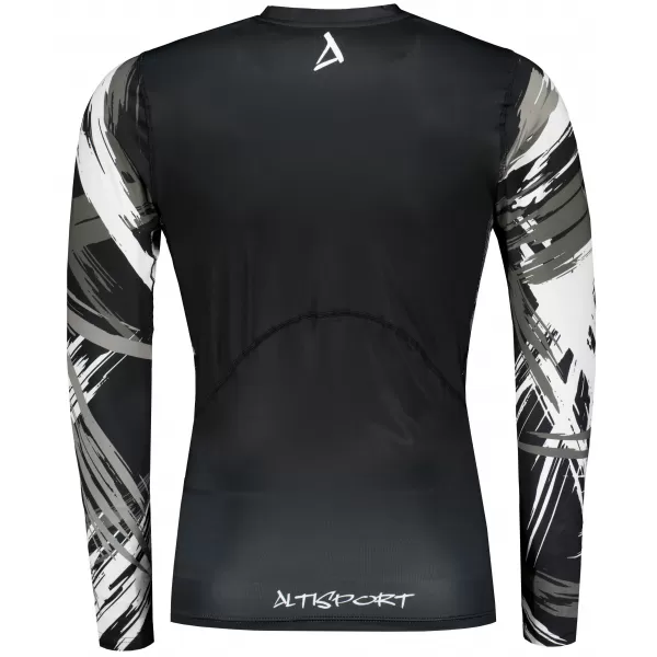  Pánské funkční kompresní tričko premium ALTISPORT VOJ/ALM039TR03 ČERNOBÍLÁ 