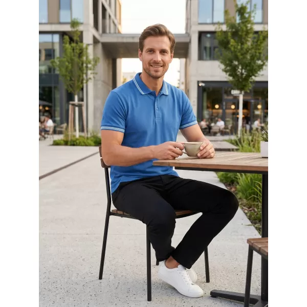  Herren-T-Shirt mit Kragen ALTISPORT NoPrint NP/ALM912 AZURBLAU 