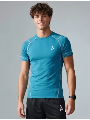 Hochwertiges Funktions-Kompressions-T-Shirt mit kurzen Ärmeln für Herren ALTISPORT VOJ/ALM000TR04 ROT