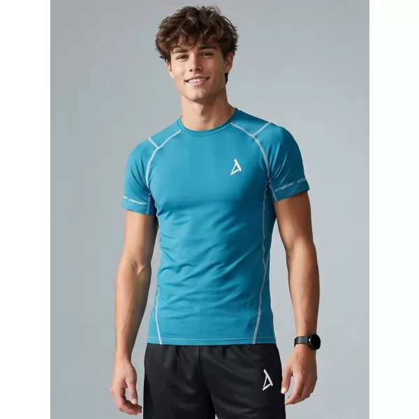  Hochwertiges Funktions-Kompressions-T-Shirt mit kurzen Ärmeln für Herren ALTISPORT VOJ/ALM000TR04 ROT 