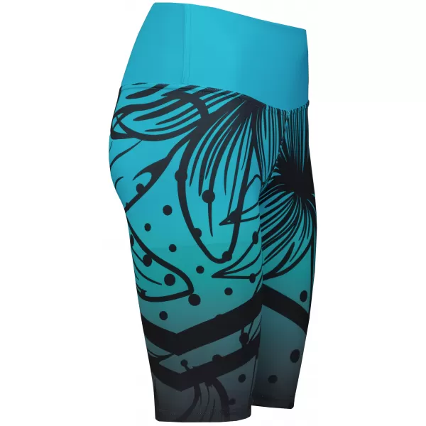  Hochwertige Damen-Funktionsleggings oberhalb des Knies ALTISPORT VOJ/ALW045LEG02 SMARAGD/SCHWARZ 