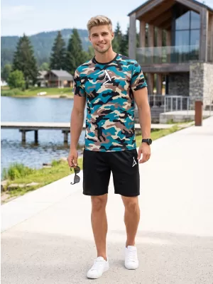 Funktionelles Premium-T-Shirt für Herren ALTISPORT VOJ/ALM038TR01 KEROSIN/BRAUN