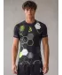 Hochwertiges Funktions-Kompressions-T-Shirt mit kurzen Ärmeln für Herren ALTISPORT VOJ/ALM037TR04 SCHWARZ UND GELB
