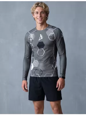 Hochwertiges funktionelles Kompressions-T-Shirt für Herren ALTISPORT VOJ/ALM037TR03 GRAU
