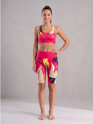Hochwertige Damen-Funktionsleggings oberhalb des Knies ALTISPORT VOJ/ALW042LEG02 ROSA