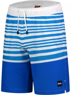 Badeshorts für Herren NORDBLANC ATLANTIC NBSPM8020 BÍLOMODRÁ WEIß BLAU