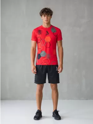 Hochwertiges Funktions-Kompressions-T-Shirt mit kurzen Ärmeln für Herren ALTISPORT VOJ/ALM037TR04 ROT