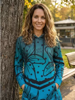 Hochwertiges Funktions-Sweatshirt für Damen ALTISPORT VOJ/ALW045MI03 SMARAGD/SCHWARZ