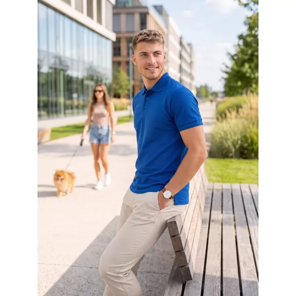  Herren-T-Shirt mit Kragen ALTISPORT NoPrint NP/ALM302 KÖNIGSBLAU 