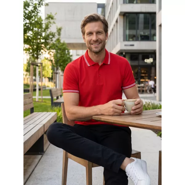  Herren-T-Shirt mit Kragen ALTISPORT NoPrint NP/ALM912 ROT 