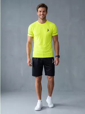 Hochwertiges Funktions-Kompressions-T-Shirt mit kurzen Ärmeln für Herren ALTISPORT VOJ/ALM000TR04 NEON GELB