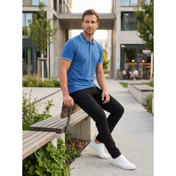  Herren-T-Shirt mit Kragen ALTISPORT NoPrint NP/ALM912 AZURBLAU 