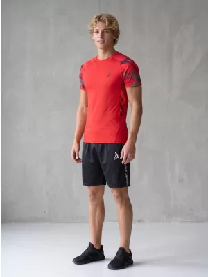 Hochwertiges Funktions-Kompressions-T-Shirt mit kurzen Ärmeln für Herren ALTISPORT VOJ/ALM039TR04 ROT