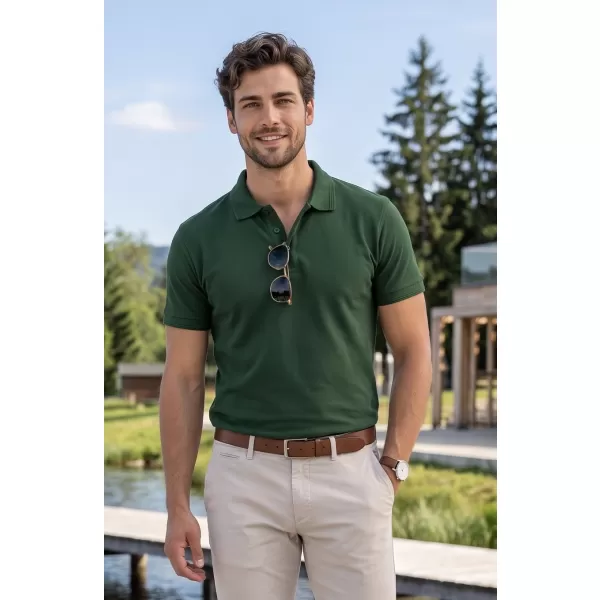  Herren-T-Shirt mit Kragen ALTISPORT NoPrint NP/ALM302 FLASCHENGRÜN 