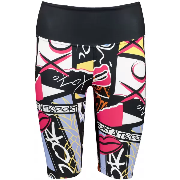  Hochwertige Damen-Funktionsleggings oberhalb des Knies ALTISPORT VOJ/ALW041LEG02 SCHWARZ 