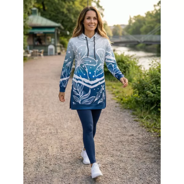  Hochwertiges Funktions-Sweatshirt für Damen ALTISPORT VOJ/ALW045MI03 MARINEBLAU/WEIß 