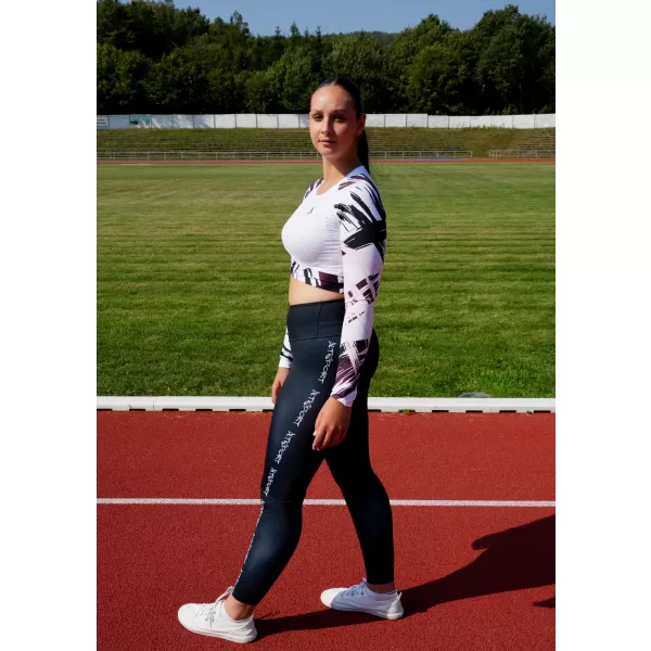 Hochwertiges Funktions-Crop-Top mit langen Ärmeln für Damen ALTISPORT VOJ/ALW039TR04 WEIß 