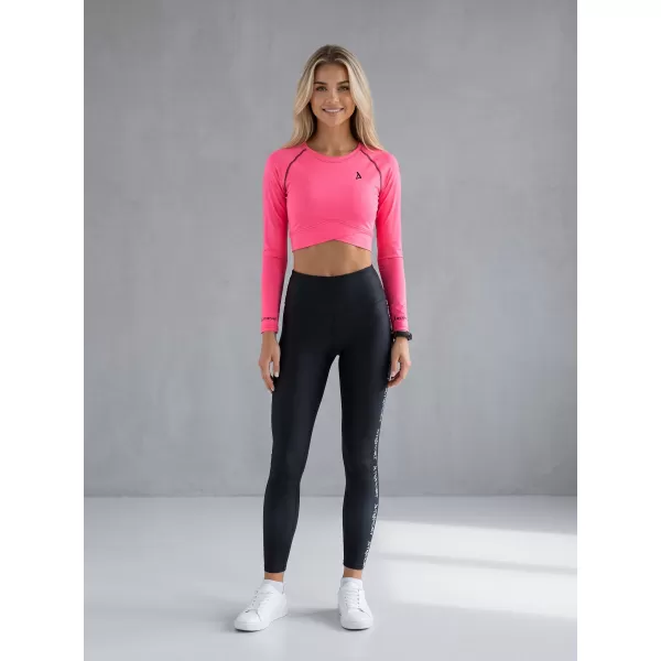  Hochwertiges Funktions-Crop-Top mit langen Ärmeln für Damen ALTISPORT VOJ/ALW000TR04 FLUO-ROSA 