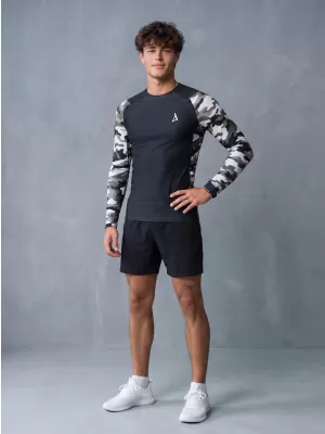 Funktionelle Kompression von Männern t -Shirt Premium ALTISPORT VOJ/ALM038TR03 SCHWARZ UND WEIß