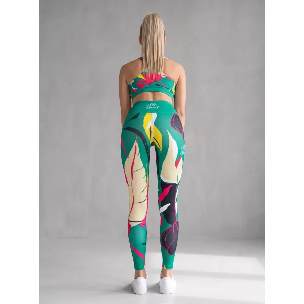  Lange Premium-Funktionsleggings für Damen ALTISPORT VOJ/ALW042LEG01 GRÜN 