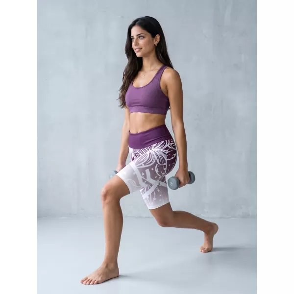 Hochwertige Damen-Funktionsleggings oberhalb des Knies ALTISPORT VOJ/ALW045LEG02 LILA/WEIß 