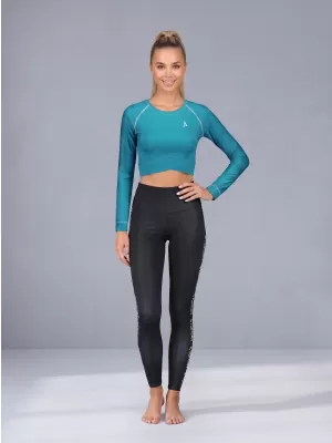 Hochwertiges Funktions-Crop-Top mit langen Ärmeln für Damen ALTISPORT VOJ/ALW000TR04 KEROSIN
