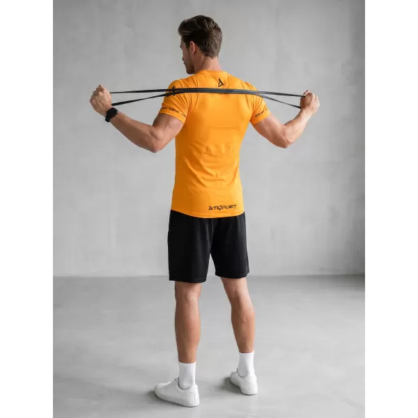  Hochwertiges Funktions-Kompressions-T-Shirt mit kurzen Ärmeln für Herren ALTISPORT VOJ/ALM000TR04 ORANGE 