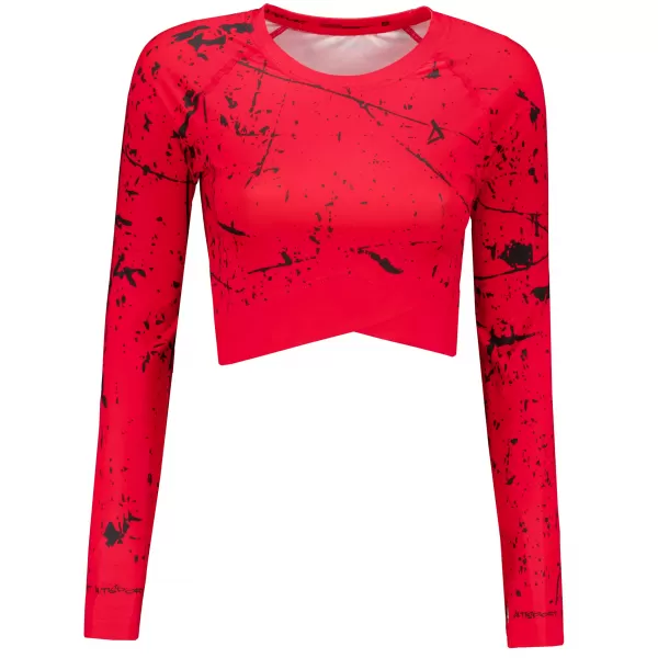  Hochwertiges Funktions-Crop-Top mit langen Ärmeln für Damen ALTISPORT VOJ/ALW034TR04 ROT 