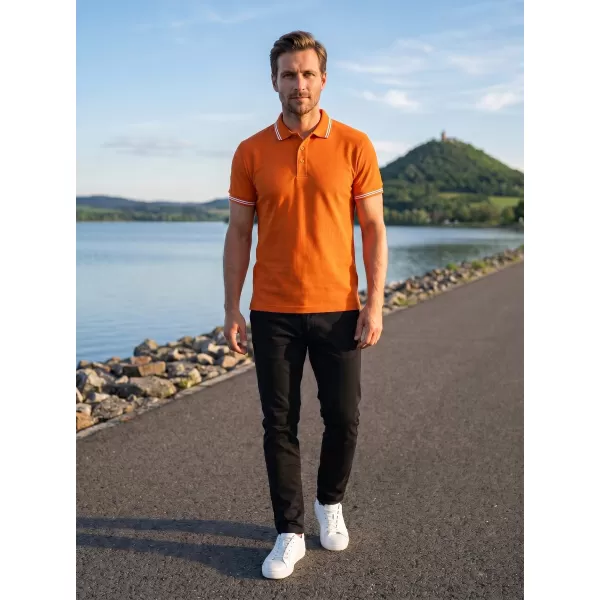  Herren-T-Shirt mit Kragen ALTISPORT NoPrint NP/ALM912 ORANGE 