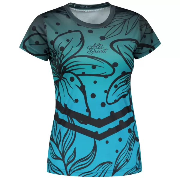 Hochwertiges Funktions-T-Shirt für Damen ALTISPORT VOJ/ALW045TR01 SMARAGD/SCHWARZ 