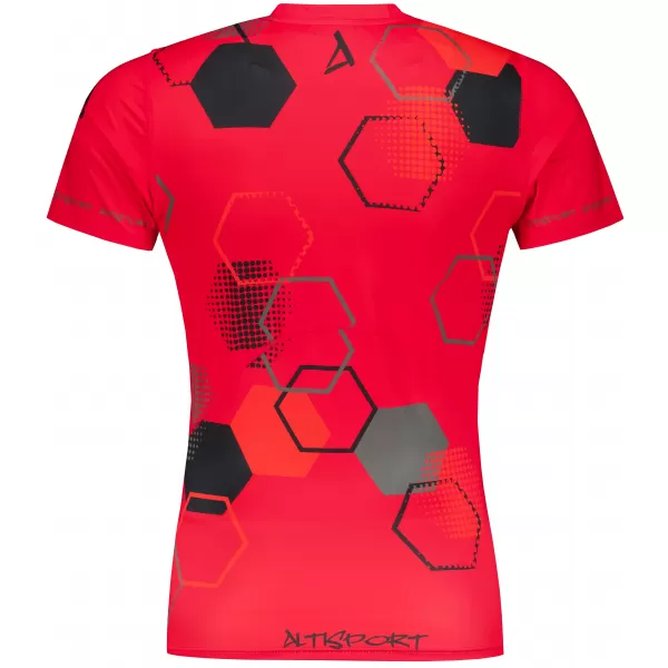  Hochwertiges Funktions-Kompressions-T-Shirt mit kurzen Ärmeln für Herren ALTISPORT VOJ/ALM037TR04 ROT 
