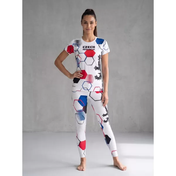  Lange Premium-Funktionsleggings für Damen ALTISPORT VOJ/ALW036LEG01 HEXA WEIß 