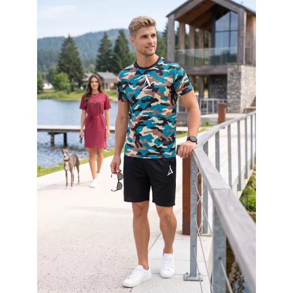  Funktionelles Premium-T-Shirt für Herren ALTISPORT VOJ/ALM038TR01 KEROSIN/BRAUN 