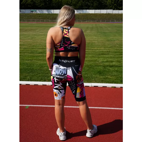  Premium-Sport-BH für Damen ALTISPORT VOJ/ALW041POD01 SCHWARZ 