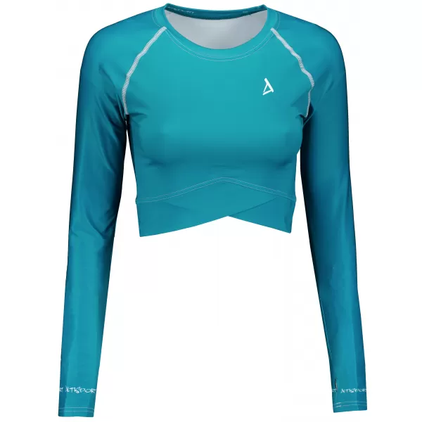  Hochwertiges Funktions-Crop-Top mit langen Ärmeln für Damen ALTISPORT VOJ/ALW000TR04 KEROSIN 