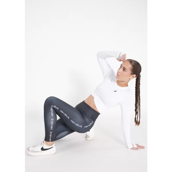  Hochwertiges Funktions-Crop-Top mit langen Ärmeln für Damen ALTISPORT VOJ/ALW000TR04 WEIß 