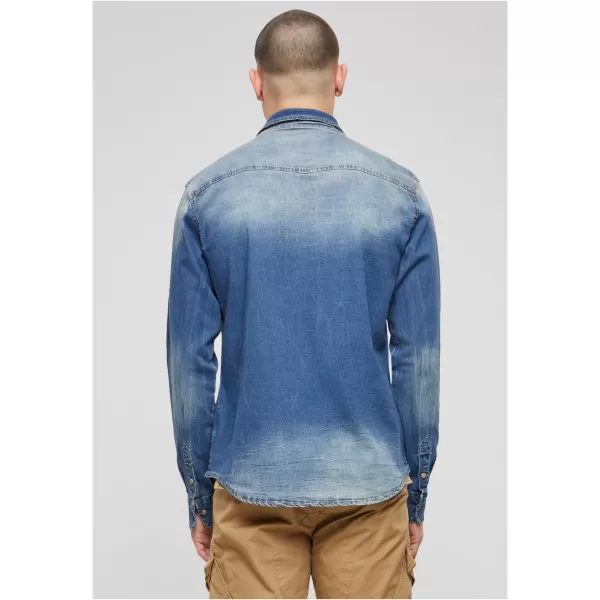  Hemd BRANDIT RILEY DENIM BD4020 BLAU GEWASCHEN 